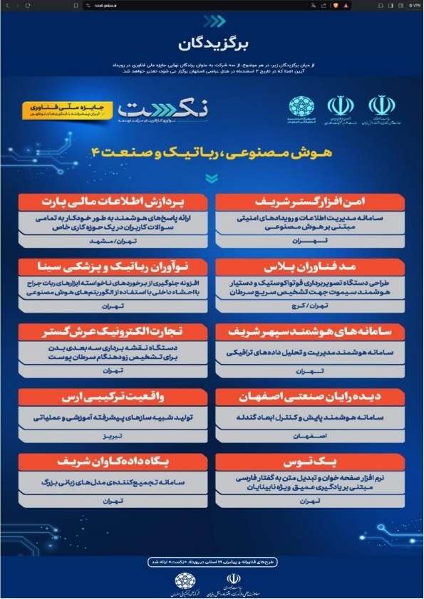 Selected 10 winning projects of the